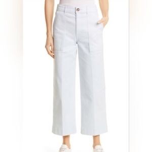 Club Monaco White Wide-Leg Jeans